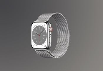 Часы Apple Watch Series 8 GPS + Cellular 41 мм, корпус нержавеющая сталь серебро, миланский сетчатый браслет серебристый