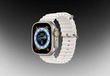 Часы Apple Watch Ultra GPS + Cellular 49 мм, титановый корпус, ремешок Ocean Белого цвета MNH83